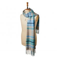 Lambswool Wide Scarf with Rolled Fringe | 45 x 190cm