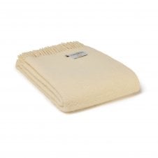 Moorland Pure New Wool Throw | Cream