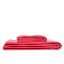 Plain Fleece Throw with Blanket Stitch