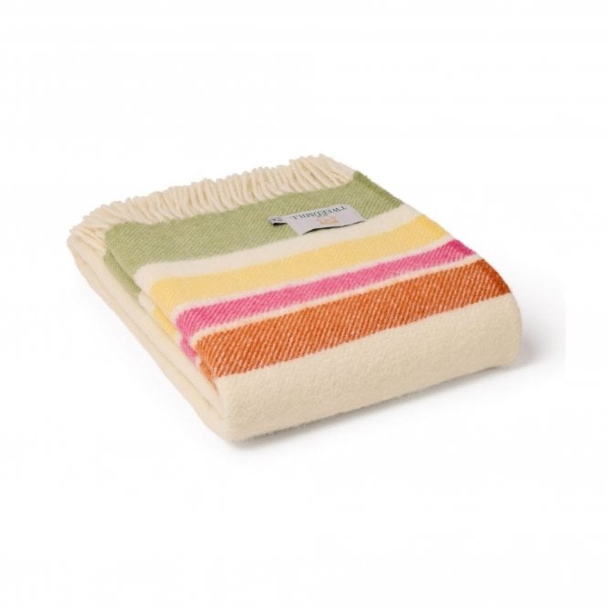 Tweedmill Textiles Pure New Wool Alaska Stripe Throw | Petal