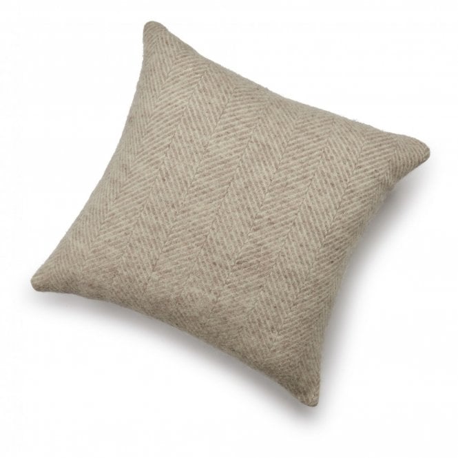 Tweedmill Textiles Pure New Wool Cushion | Fishbone | Hazel | 50cm x 50cm