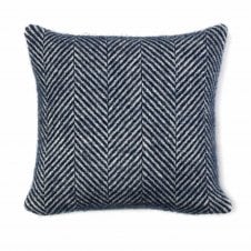 Pure New Wool Cushion | Fishbone | Navy | 50cm x 50cm