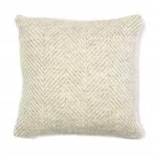 Pure New Wool Cushion | Fishbone | Silver Grey | 50cm x 50cm