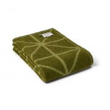 Pure New Wool Geometric Jacquard | Fern Green | 200cm x 130cm