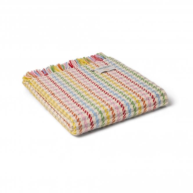 Tweedmill Textiles Pure New Wool Houndstooth Throw | Iris 