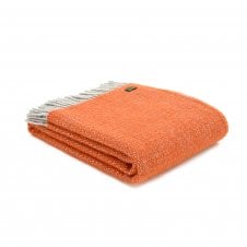 Pure New Wool Illusion Throw | Pumpkin