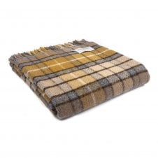 Pure New Wool Throw | Natural Buchanan Tartan