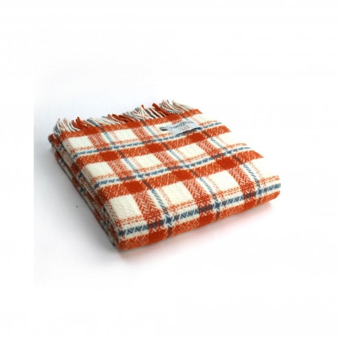 Tweedmill Textiles Trio Check Pure New Wool Throw | Llywd