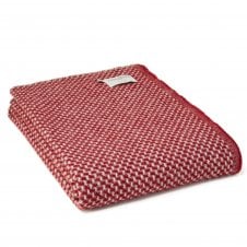 Twill Throw | Chilli Red & Silver Grey