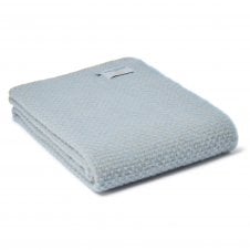 Twill Throw | Duck Egg & Oatmeal