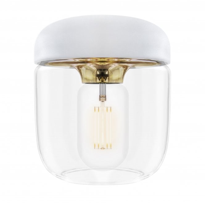 Umage Acorn Pendant Light Shade - White/Polished Brass