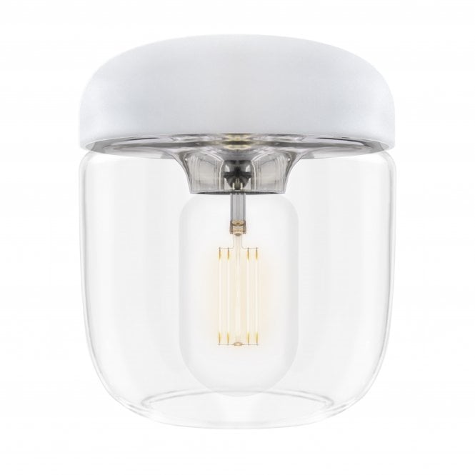 Umage Acorn Pendant Light Shade - White/Polished Steel