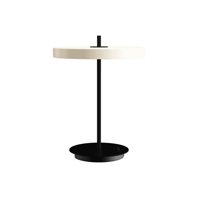 Umage Asteria Table Lamp | Pearl White with Black Base