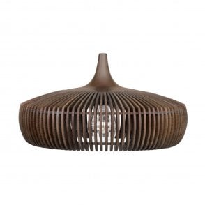 Clava Dine Wood Pendant Light | Dark Oak