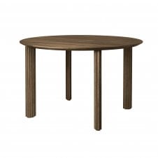 Comfort Circle Dining Table | Rippled | Dark Oak