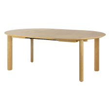Comfort Circle Dining Table with Extension | Rippled | Oak