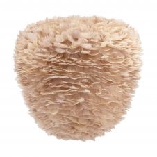 Eos Evia Feather Pendant Shade | Light Brown | Large | 55cm
