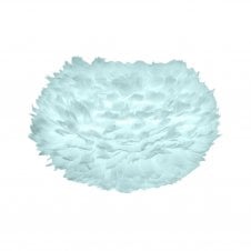 Eos Feather Pendant Shade | Light Blue | Medium | 45cm