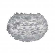 Eos Feather Pendant Shade - Light Grey - Medium - 45cm