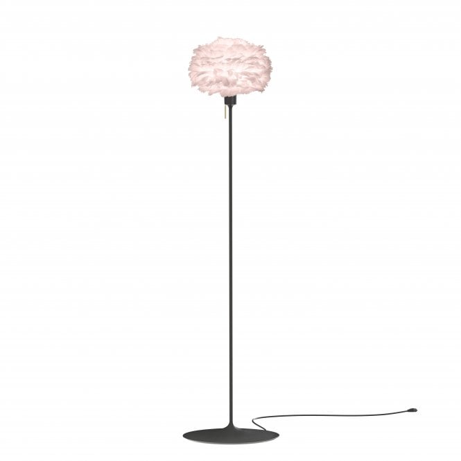 Umage Eos Floor Lamp - Light Rose Feather Eos Mini/Black Santé Stand