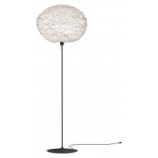 Eos Floor Lamp | White Feather Eos Large/Black Santé Stand