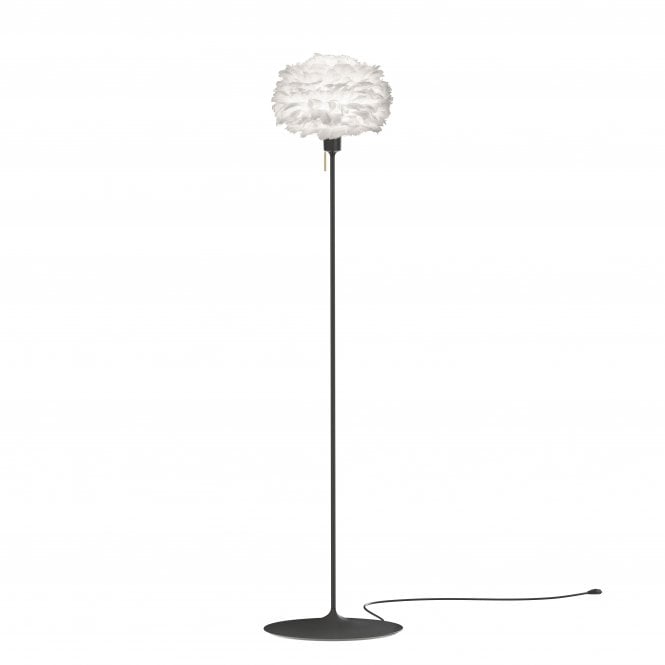 Umage Eos Floor Lamp | White Feather Eos Mini/Black Santé Stand