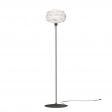 Eos Floor Lamp | White Feather Eos Mini/Black Santé Stand