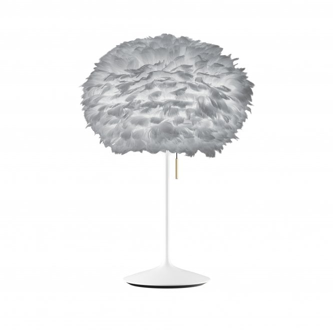 Umage Eos Table Lamp - Light Grey Feather Eos Medium/White Santé Stand