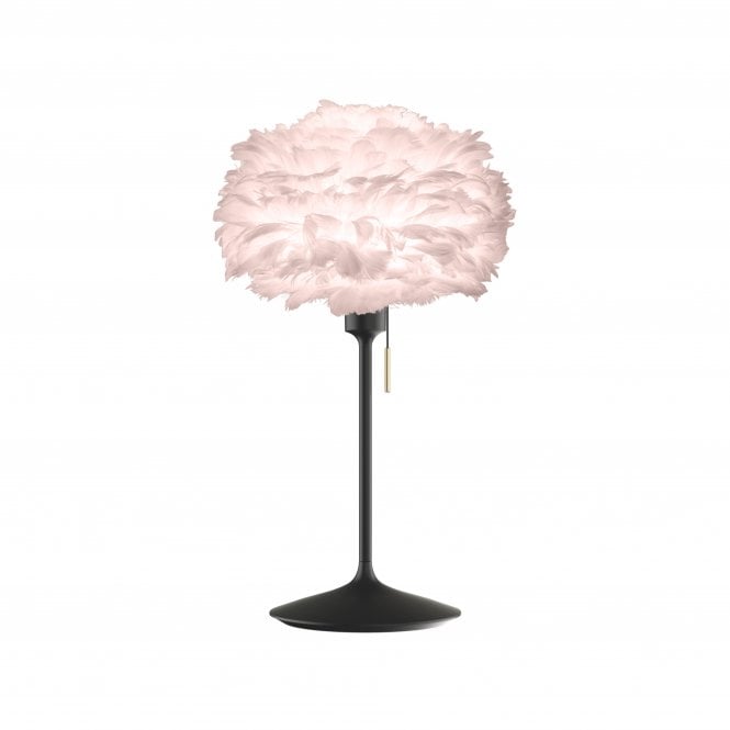 Umage Eos Table Lamp - Light Rose Feather Eos Mini/Black Santé Stand