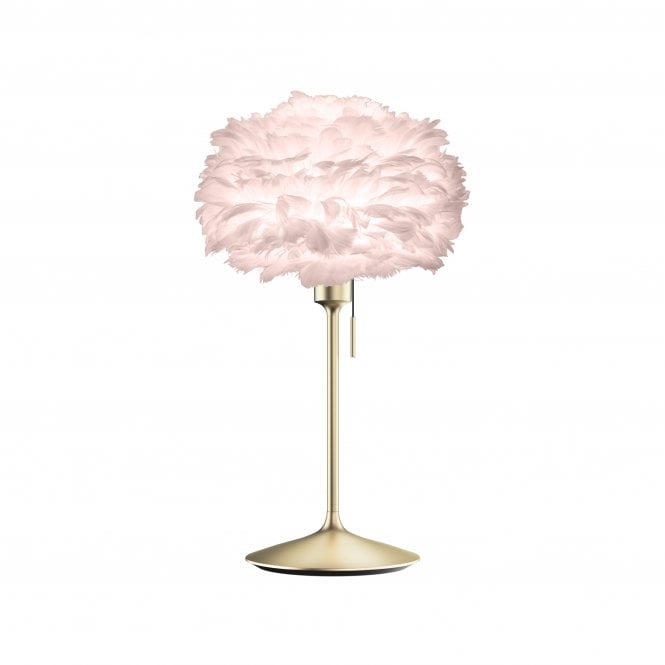 Umage Eos Table Lamp - Light Rose Feather Eos Mini/Brushed Brass Santé Stand