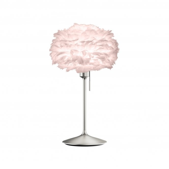 Umage Eos Table Lamp - Light Rose Feather Eos Mini/Brushed Steel Santé Stand