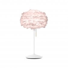 Eos Table Lamp - Light Rose Feather Eos Mini/White Santé Stand