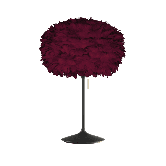 Umage Eos Table Lamp | Red Feather Eos Medium/Black Santé Stand