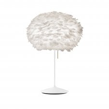 Eos Table Lamp | White Feather Eos Medium/White Santé Stand