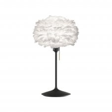 Eos Table Lamp | White Feather Eos Mini/Black Santé Stand
