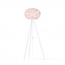 Eos Tripod Floor Lamp - Light Rose Feather Eos Medium/White Tripod