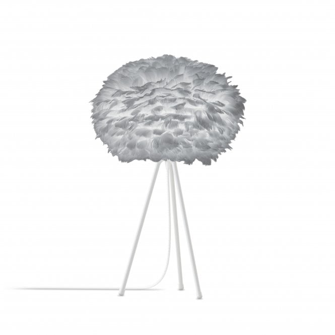 Umage Eos Tripod Table Lamp - Light Grey Feather Eos Medium/White Tripod