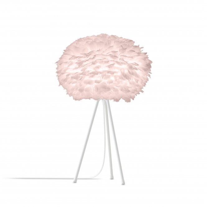 Umage Eos Tripod Table Lamp - Light Rose Feather Eos Medium/White Tripod