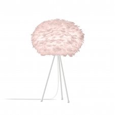 Eos Tripod Table Lamp - Light Rose Feather Eos Medium/White Tripod