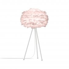 Eos Tripod Table Lamp - Light Rose Feather Eos Mini/White Tripod