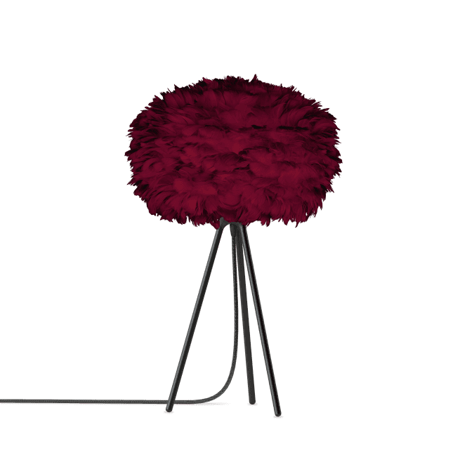 Umage Eos Tripod Table Lamp | Red Feather Eos Medium/Black Tripod