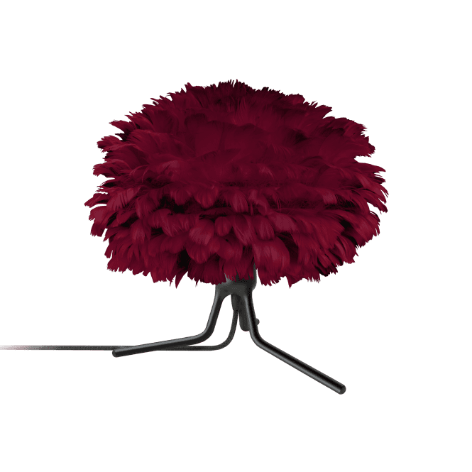 Umage Eos Tripod Table Lamp | Red Feather Eos Mini/Black Base Tripod