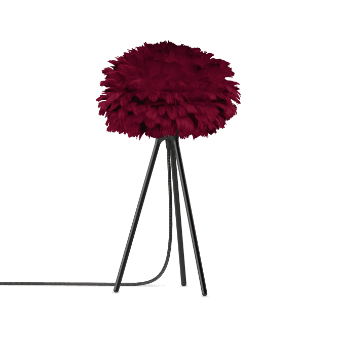 Umage Eos Tripod Table Lamp | Red Feather Eos Mini/Black Tripod