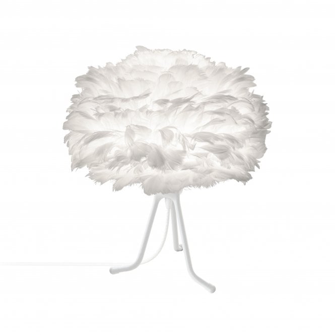 Umage Eos Tripod Table Lamp | White Feather Eos Mini/White Base Tripod