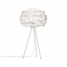 Eos Tripod Table Lamp | White Feather Eos Mini/White Tripod