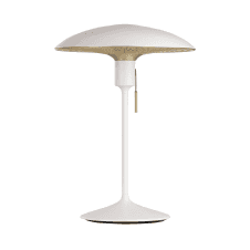 Manta Ray Table Lamp | White & Brass Manta Ray Shade/White Santé Stand