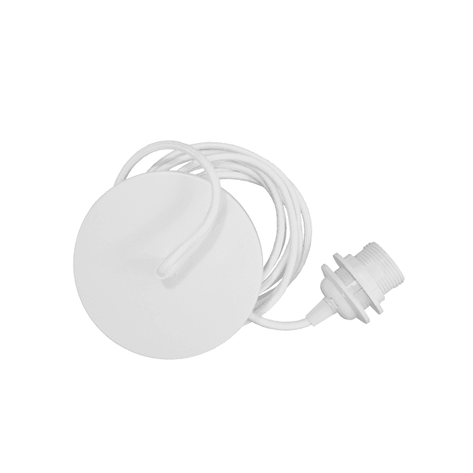 Umage Rosette Textile Pendant Cord Set 2.1m White