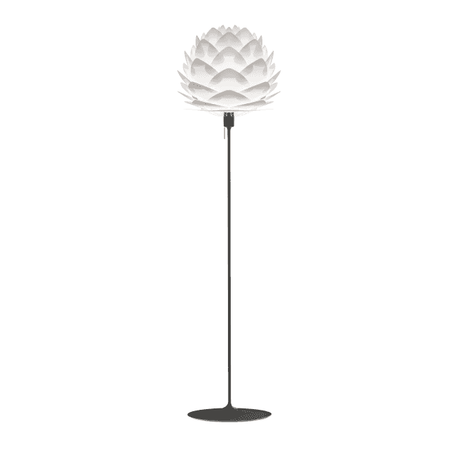 Umage Silvia Floor Lamp - White Silvia/Black Santé Stand