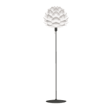 Silvia Floor Lamp - White Silvia/Black Santé Stand