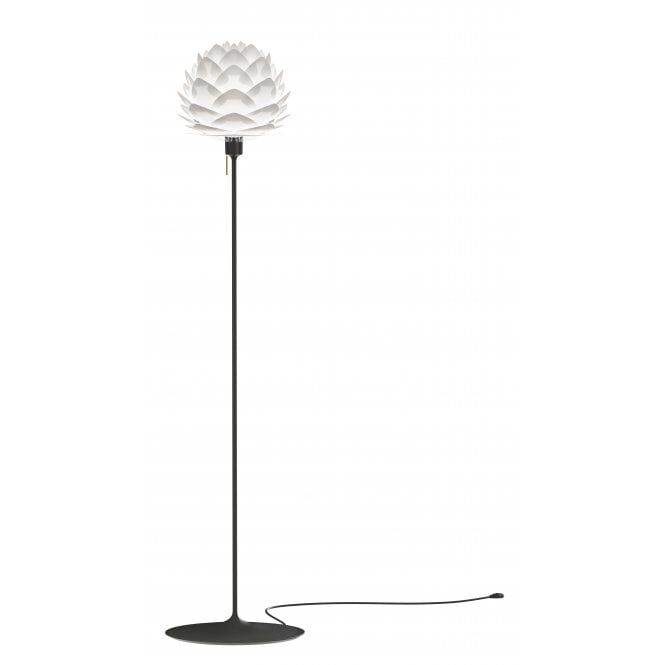Umage Silvia Floor Lamp - White Silvia Mini/Black Santé Stand